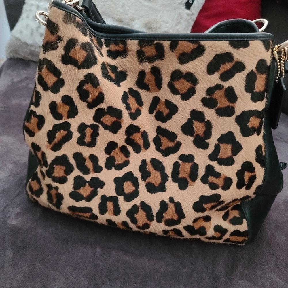 RARE COACH EDIE WILDBEAST CALFHAIR HANDBAG